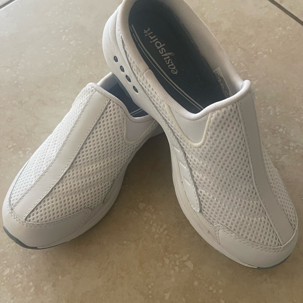 Easy Spirit Mesh White Slip-On Shoes